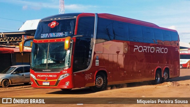 Auto Viação Porto Rico 2304 na cidade de Santa Inês, Maranhão, Brasil, por Miqueias Pereira Sousa. Número da foto: #12094220.