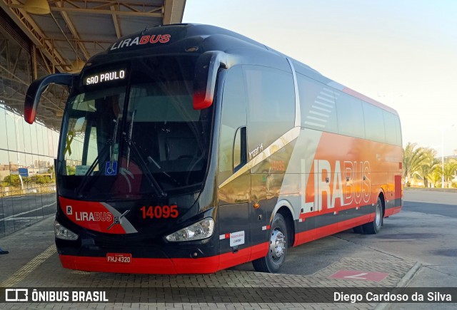 Lirabus 14095 na cidade de Indaiatuba, São Paulo, Brasil, por Diego Cardoso da Silva. Número da foto: #12099002.