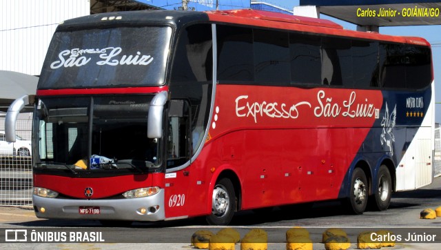 Expresso São Luiz 6920 na cidade de Goiânia, Goiás, Brasil, por Carlos Júnior. Número da foto: #12097829.
