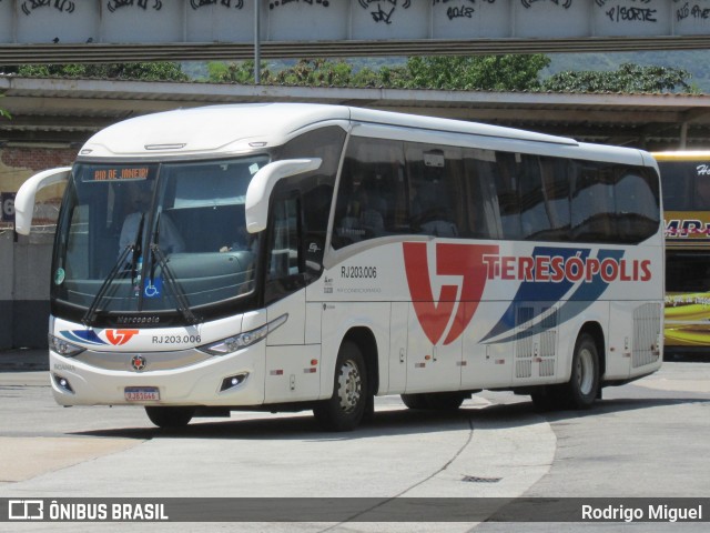 Viação Teresópolis RJ 203.006 na cidade de Rio de Janeiro, Rio de Janeiro, Brasil, por Rodrigo Miguel. Número da foto: #12098409.