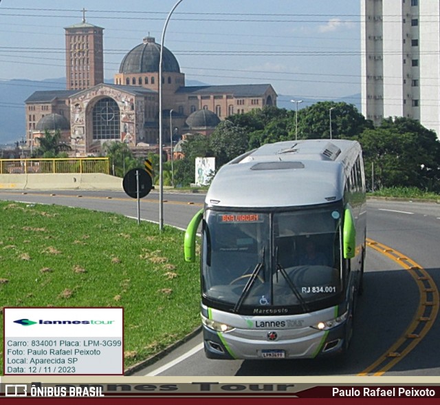 Lannes Tour RJ 834.001 na cidade de Aparecida, São Paulo, Brasil, por Paulo Rafael Peixoto. Número da foto: #12097127.