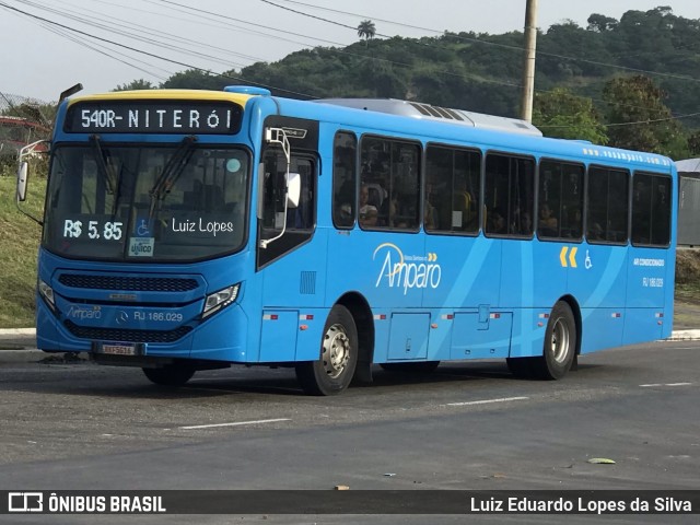 Viação Nossa Senhora do Amparo RJ 186.029 na cidade de Niterói, Rio de Janeiro, Brasil, por Luiz Eduardo Lopes da Silva. Número da foto: #12100618.