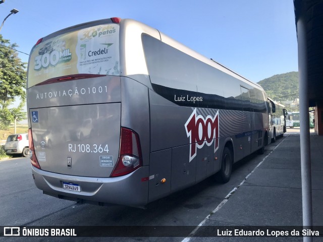 Auto Viação 1001 RJ 108.364 na cidade de Niterói, Rio de Janeiro, Brasil, por Luiz Eduardo Lopes da Silva. Número da foto: #12100612.