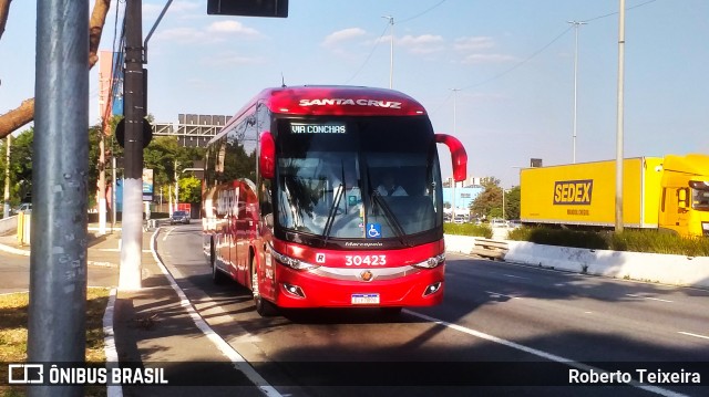 Viação Santa Cruz 30423 na cidade de São Paulo, São Paulo, Brasil, por Roberto Teixeira. Número da foto: #12100778.