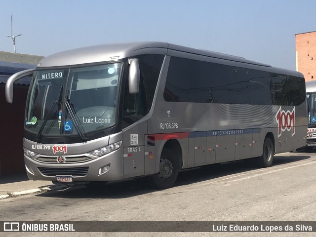 Auto Viação 1001 RJ 108.398 na cidade de Niterói, Rio de Janeiro, Brasil, por Luiz Eduardo Lopes da Silva. Número da foto: #12100607.