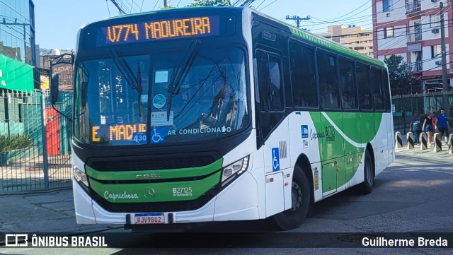 Caprichosa Auto Ônibus B27125 na cidade de Rio de Janeiro, Rio de Janeiro, Brasil, por Guilherme Breda. Número da foto: #12104327.