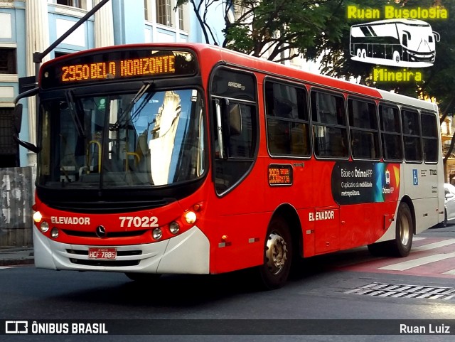 Eldorado Transportes 77022 na cidade de Belo Horizonte, Minas Gerais, Brasil, por Ruan Luiz. Número da foto: #12102270.
