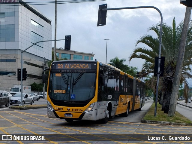 Mobi Rio E901004 na cidade de Rio de Janeiro, Rio de Janeiro, Brasil, por Lucas C.  Guardado. Número da foto: #12103312.