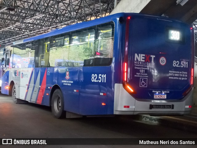 Next Mobilidade - ABC Sistema de Transporte 82.511 na cidade de Diadema, São Paulo, Brasil, por Matheus Neri dos Santos. Número da foto: #12102498.