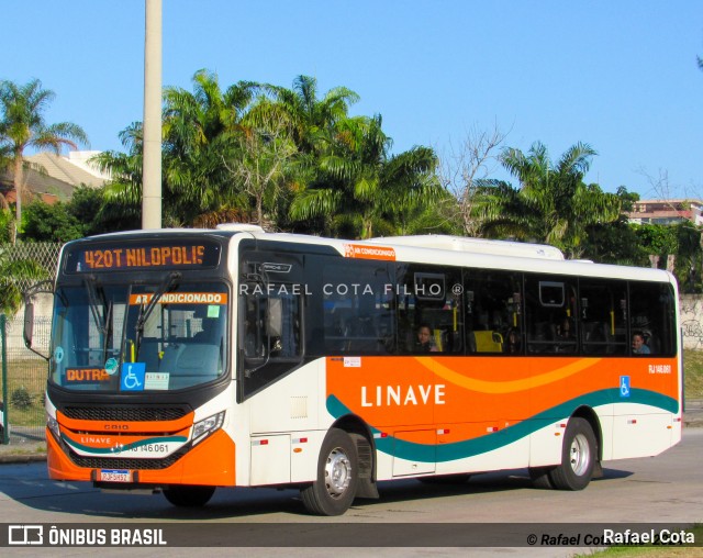Linave Transportes RJ 146.061 na cidade de Rio de Janeiro, Rio de Janeiro, Brasil, por Rafael Cota. Número da foto: #12103582.