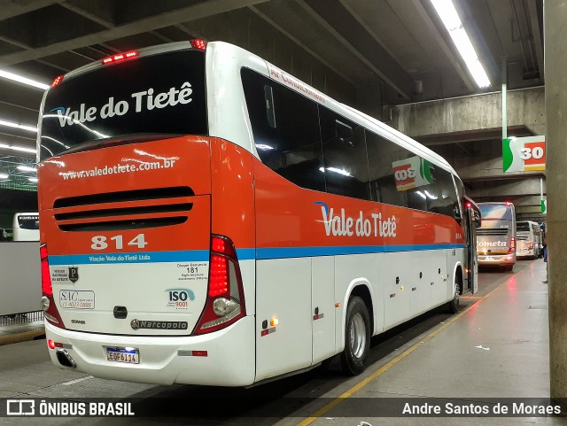 Viação Vale do Tietê 814 na cidade de São Paulo, São Paulo, Brasil, por Andre Santos de Moraes. Número da foto: #12103864.