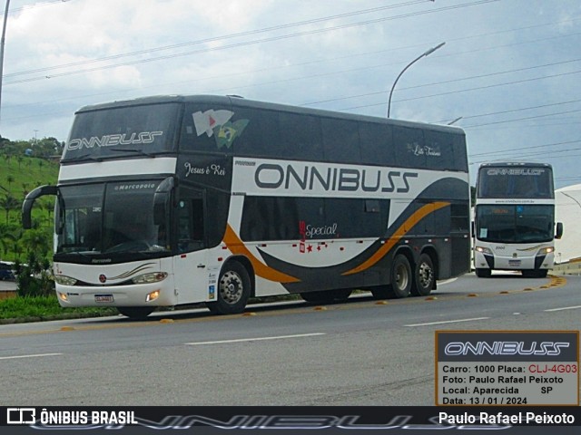 Onni Buss 4603 na cidade de Aparecida, São Paulo, Brasil, por Paulo Rafael Peixoto. Número da foto: #12102468.