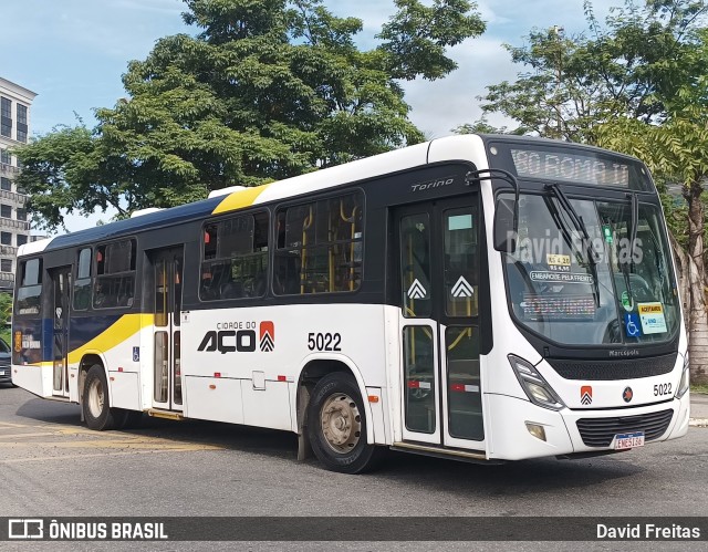Viação Cidade do Aço 5022 na cidade de Volta Redonda, Rio de Janeiro, Brasil, por David Freitas. Número da foto: #12102277.