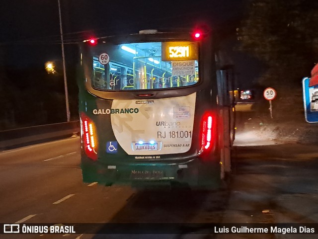 Viação Galo Branco RJ 181.001 na cidade de São Gonçalo, Rio de Janeiro, Brasil, por Luis Guilherme Magela Dias. Número da foto: #12103623.