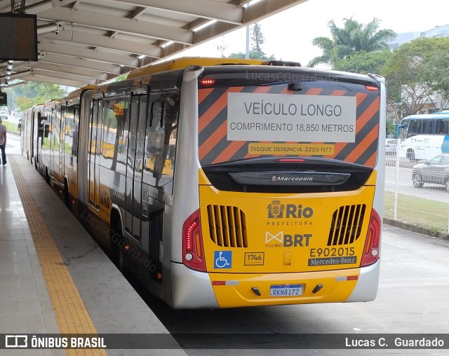 Mobi Rio E902015 na cidade de Rio de Janeiro, Rio de Janeiro, Brasil, por Lucas C.  Guardado. Número da foto: #12103321.