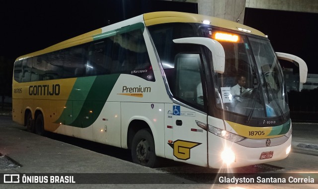 Empresa Gontijo de Transportes 18705 na cidade de Aracaju, Sergipe, Brasil, por Gladyston Santana Correia. Número da foto: #12104480.