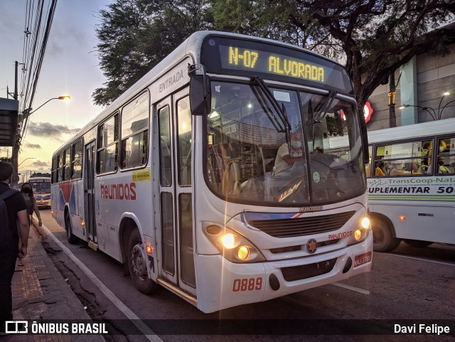 Reunidas Transportes Urbanos 0889 na cidade de Natal, Rio Grande do Norte, Brasil, por Davi Felipe. Número da foto: #12104521.