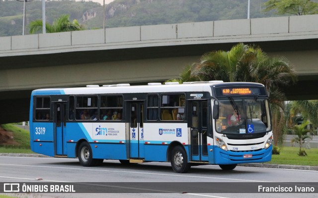 Emflotur - Empresa Florianópolis de Transportes Coletivos 3319 na cidade de Florianópolis, Santa Catarina, Brasil, por Francisco Ivano. Número da foto: #12106902.
