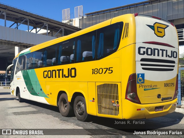 Empresa Gontijo de Transportes 18075 na cidade de Rio de Janeiro, Rio de Janeiro, Brasil, por Jonas Rodrigues Farias. Número da foto: #12108154.