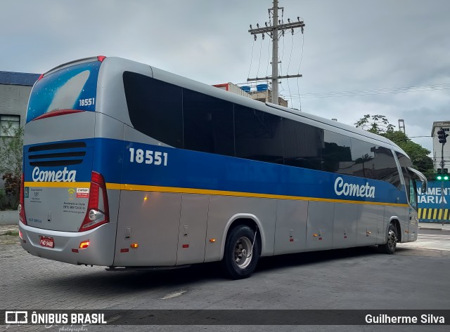 Viação Cometa 18551 na cidade de Santos, São Paulo, Brasil, por Guilherme Silva. Número da foto: #12106727.
