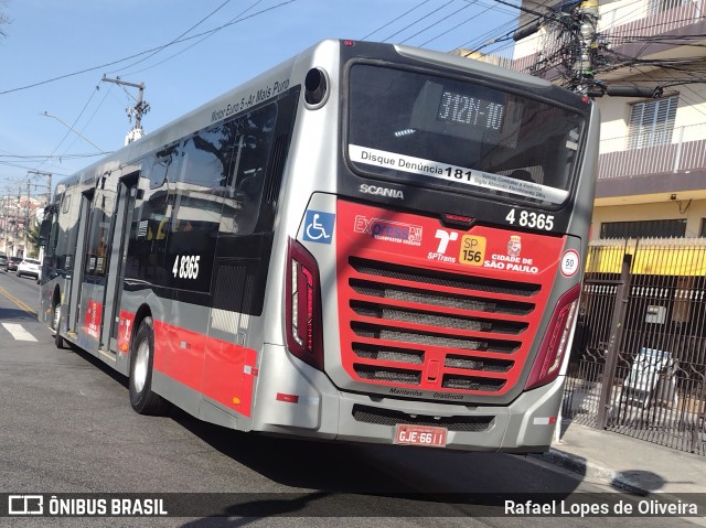 Express Transportes Urbanos Ltda 4 8365 na cidade de São Paulo, São Paulo, Brasil, por Rafael Lopes de Oliveira. Número da foto: #12108600.