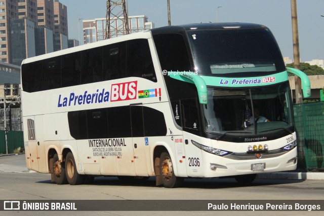 La Preferida Bus 2036 na cidade de São Paulo, São Paulo, Brasil, por Paulo Henrique Pereira Borges. Número da foto: #12067771.