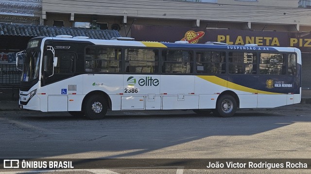 Viação Elite 2386 na cidade de Volta Redonda, Rio de Janeiro, Brasil, por João Victor Rodrigues Rocha. Número da foto: #12066350.