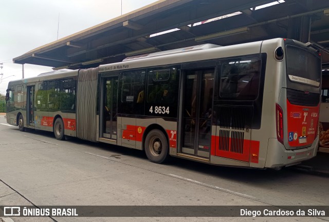 Express Transportes Urbanos Ltda 4 8634 na cidade de São Paulo, São Paulo, Brasil, por Diego Cardoso da Silva. Número da foto: #12066014.