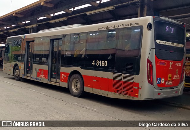 Express Transportes Urbanos Ltda 4 8160 na cidade de São Paulo, São Paulo, Brasil, por Diego Cardoso da Silva. Número da foto: #12066010.
