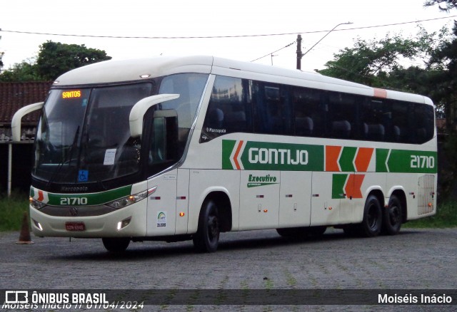Empresa Gontijo de Transportes 21710 na cidade de Cubatão, São Paulo, Brasil, por Moiséis Inácio. Número da foto: #12066182.