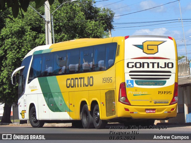Empresa Gontijo de Transportes 19195 na cidade de Pirapora, Minas Gerais, Brasil, por Andrew Campos. Número da foto: #12067543.