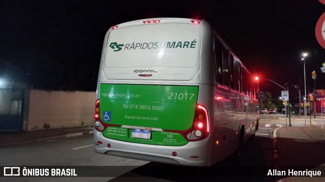 Rápido Sumaré 21017 na cidade de Paulínia, São Paulo, Brasil, por Allan Henrique. Número da foto: #12065992.