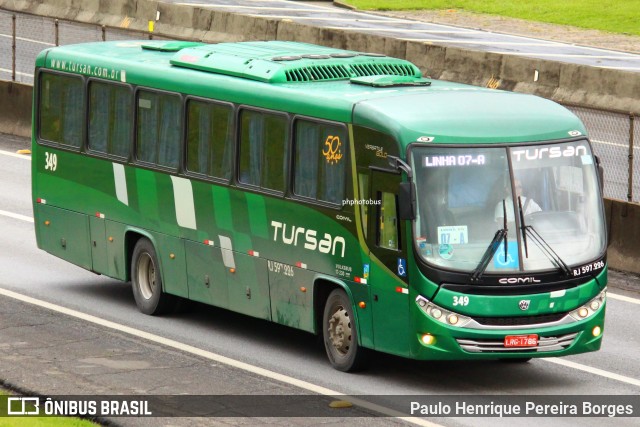 Tursan - Turismo Santo André 349 na cidade de Resende, Rio de Janeiro, Brasil, por Paulo Henrique Pereira Borges. Número da foto: #12109754.