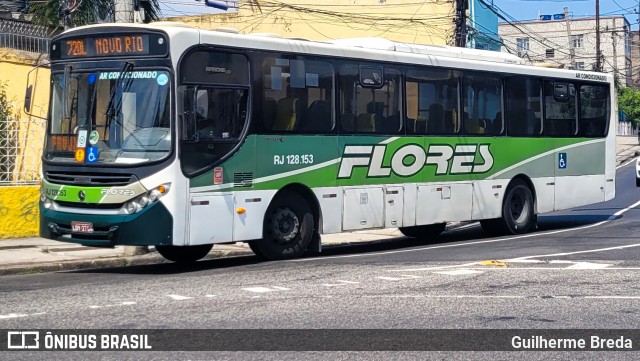 Transportes Flores RJ 128.153 na cidade de Rio de Janeiro, Rio de Janeiro, Brasil, por Guilherme Breda. Número da foto: #12109167.