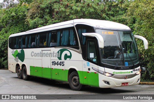 Viação Continental de Transportes 19445 na cidade de São Paulo, São Paulo, Brasil, por Luciano Formiga. Número da foto: #12110477.