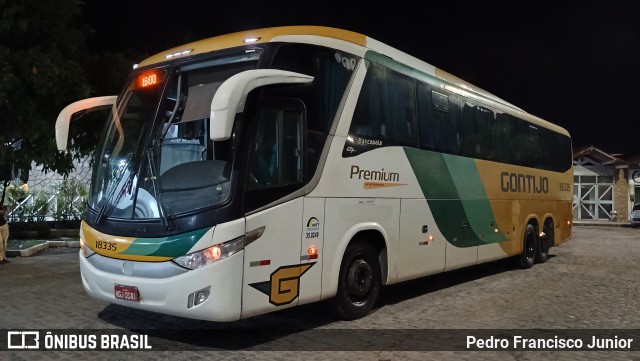 Empresa Gontijo de Transportes 18335 na cidade de Escada, Pernambuco, Brasil, por Pedro Francisco Junior. Número da foto: #12111745.