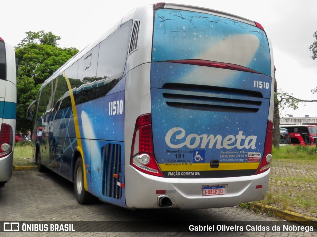 Viação Cometa 11510 na cidade de São Paulo, São Paulo, Brasil, por Gabriel Oliveira Caldas da Nobrega. Número da foto: #12110616.