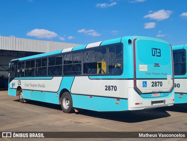 UTB - União Transporte Brasília 2870 na cidade de Valparaíso de Goiás, Goiás, Brasil, por Matheus Vasconcelos. Número da foto: #12109676.