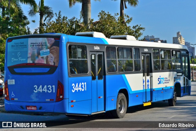 Transporte Coletivo Estrela 34431 na cidade de Florianópolis, Santa Catarina, Brasil, por Eduardo Ribeiro. Número da foto: #12109399.