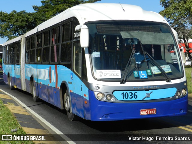 Metrobus 1036 na cidade de Goiânia, Goiás, Brasil, por Victor Hugo  Ferreira Soares. Número da foto: #12110206.