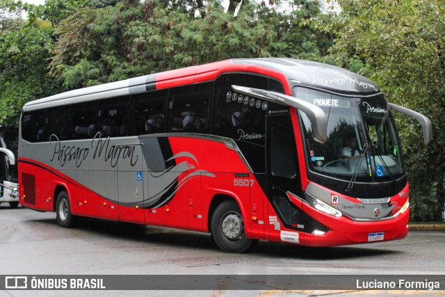 Empresa de Ônibus Pássaro Marron 5507 na cidade de São Paulo, São Paulo, Brasil, por Luciano Formiga. Número da foto: #12110470.