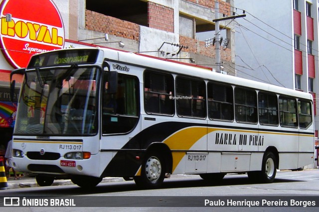 Viação Barra do Piraí Turismo RJ 113.017 na cidade de Barra do Piraí, Rio de Janeiro, Brasil, por Paulo Henrique Pereira Borges. Número da foto: #12113719.