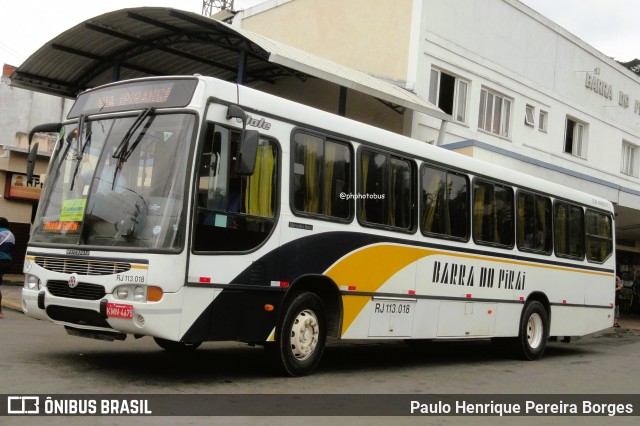 Viação Barra do Piraí Turismo RJ 113.018 na cidade de Barra do Piraí, Rio de Janeiro, Brasil, por Paulo Henrique Pereira Borges. Número da foto: #12113738.