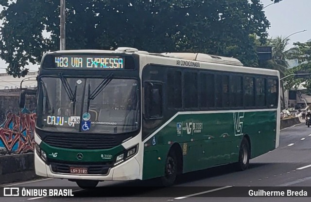Viação VG B31081 na cidade de Rio de Janeiro, Rio de Janeiro, Brasil, por Guilherme Breda. Número da foto: #12113904.
