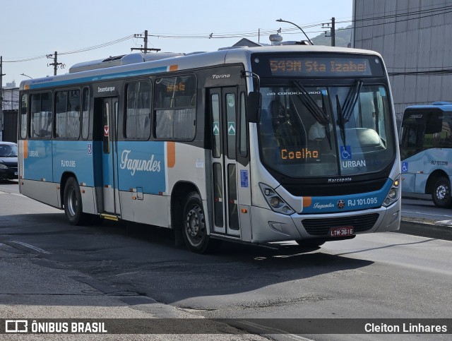 Auto Ônibus Fagundes RJ 101.095 na cidade de Niterói, Rio de Janeiro, Brasil, por Cleiton Linhares. Número da foto: #12113569.
