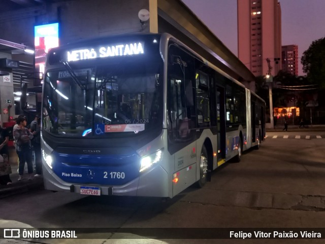 Sambaíba Transportes Urbanos 2 1760 na cidade de São Paulo, São Paulo, Brasil, por Felipe Vitor Paixão Vieira. Número da foto: #12114914.