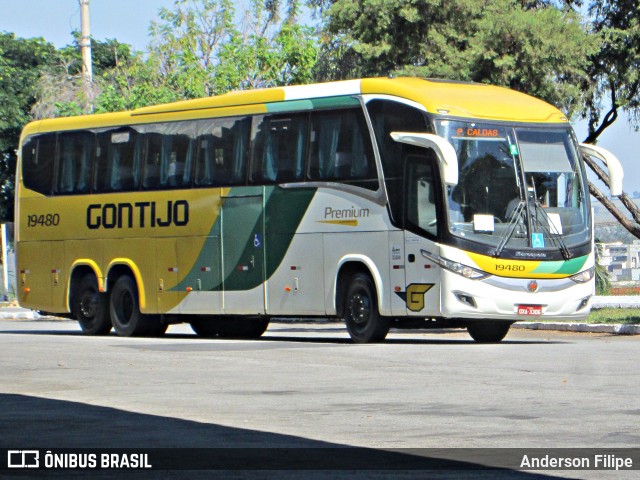 Empresa Gontijo de Transportes 19480 na cidade de Varginha, Minas Gerais, Brasil, por Anderson Filipe. Número da foto: #12116471.