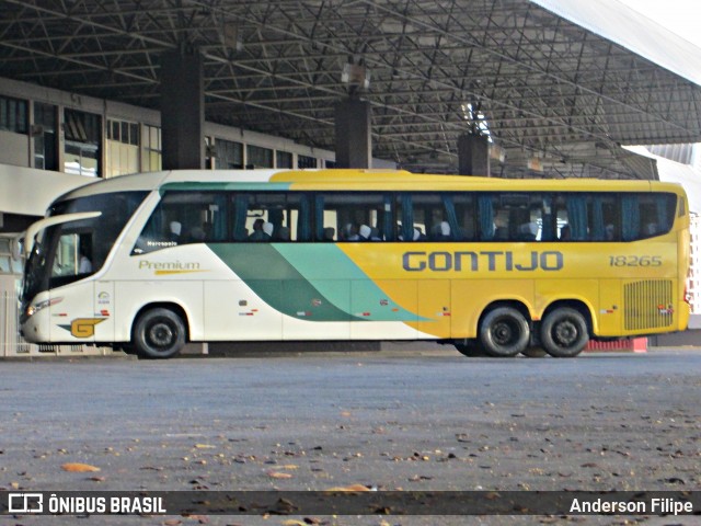 Empresa Gontijo de Transportes 18265 na cidade de Varginha, Minas Gerais, Brasil, por Anderson Filipe. Número da foto: #12116491.