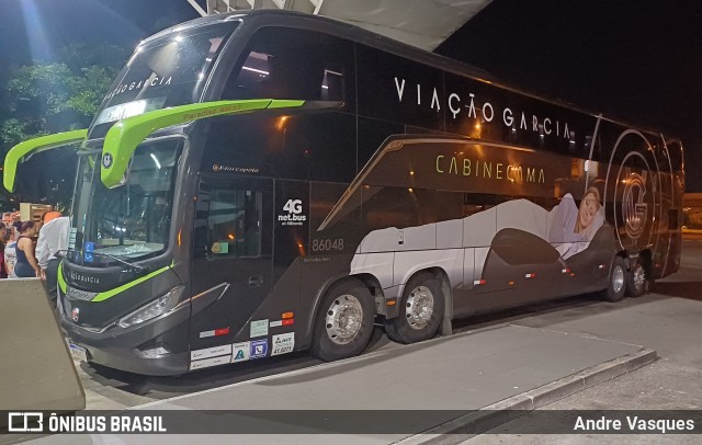 Viação Garcia 86048 na cidade de Florianópolis, Santa Catarina, Brasil, por Andre Vasques. Número da foto: #12114679.