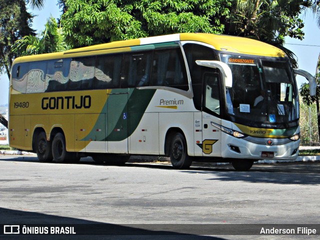 Empresa Gontijo de Transportes 19480 na cidade de Varginha, Minas Gerais, Brasil, por Anderson Filipe. Número da foto: #12116523.